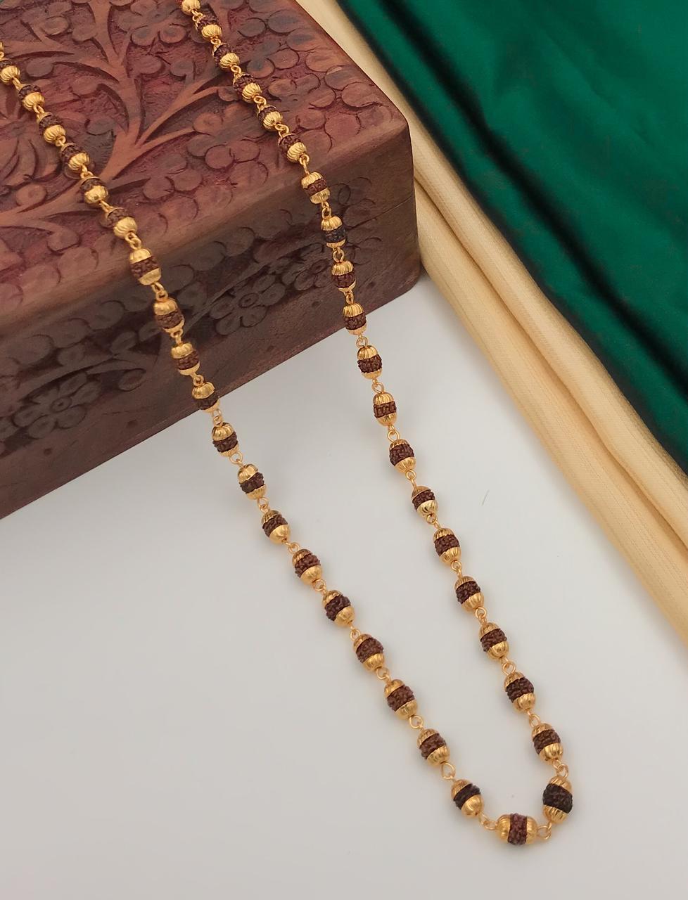 Dubious Brown Rudraksha Mala For Men